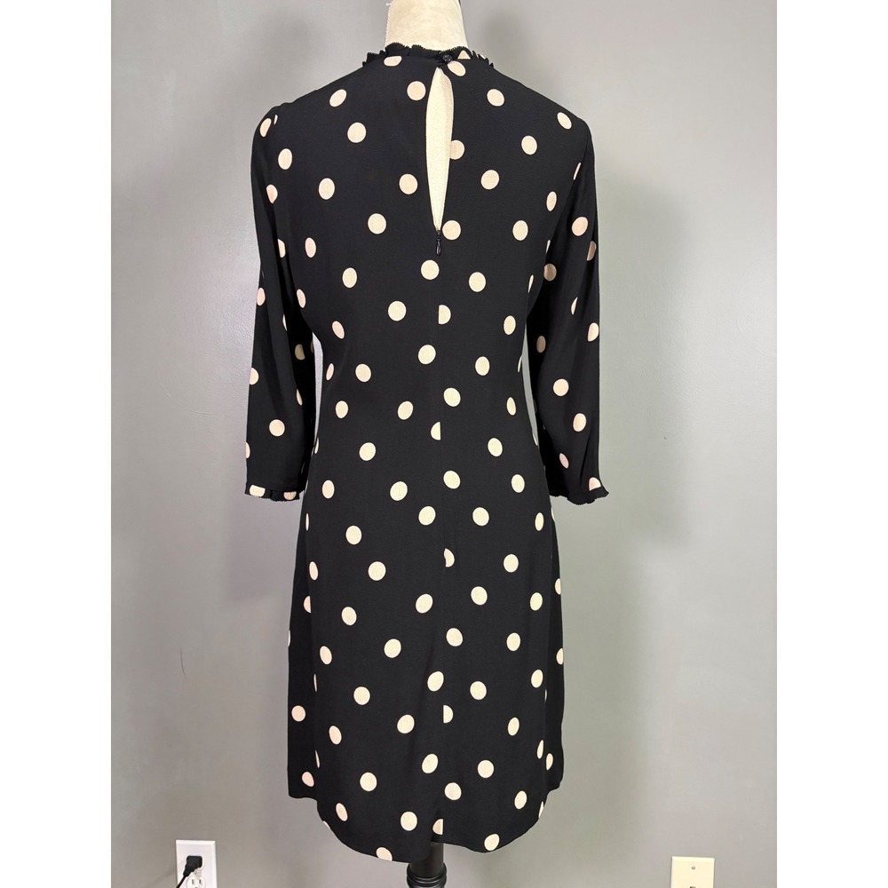 Kate Spade Polka Dot Shift Dress S Ruffle Coquette Work Going Out Party Retro - Picture 6 of 9